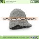 2017 new design ribbed brim wool beanie with fleece lining