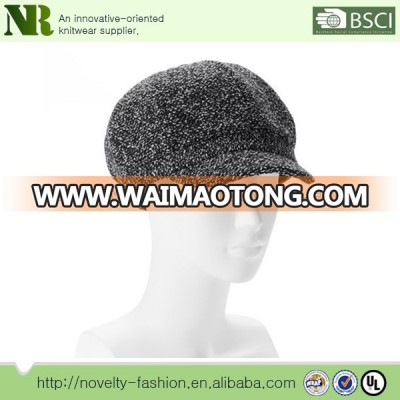 2017 new design high quality marled cadet hat with button accent and elastic back