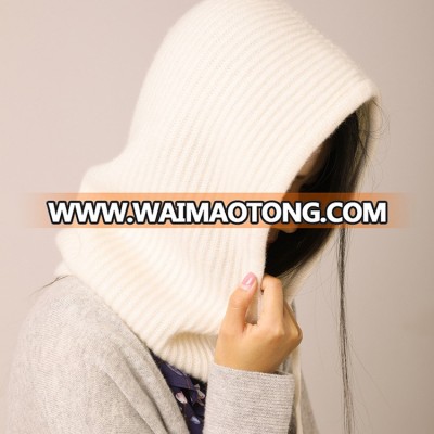 Autumn and winter new ladies' white one-piece hat